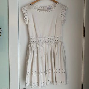Red Valentino White Eyelet Dress